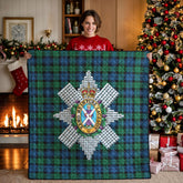 Black Watch Ancient Tartan Crest Quilt